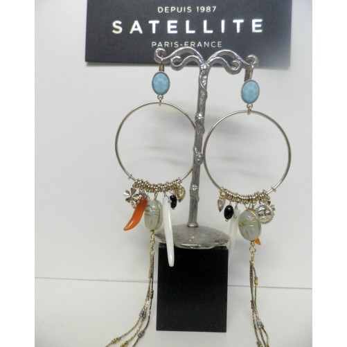Boucles d'oreilles Satellite Sirine SIR150DOT