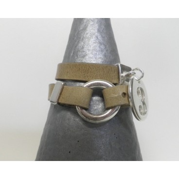 Bracelet Secret de Cuir N°148 BEIGE