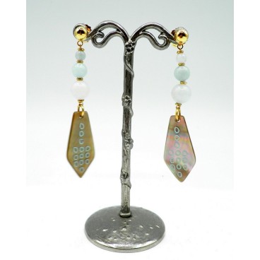 Boucles d'oreilles Nature Céladon 12-75231