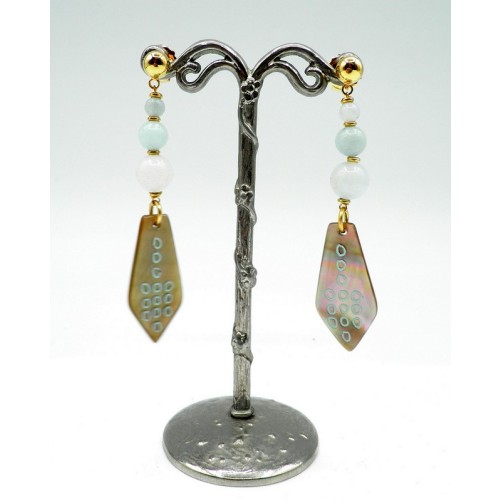 Boucles d'oreilles Nature Céladon 12-75231