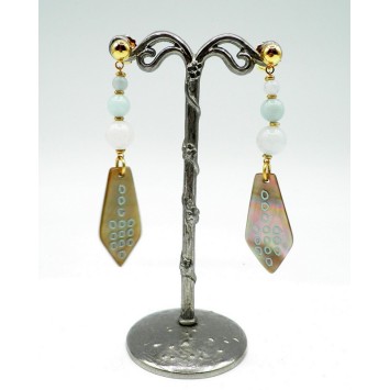 Boucles d'oreilles Nature Céladon 12-75231