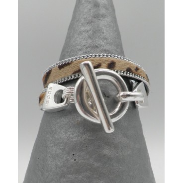Bracelet Secret de Cuir 136 Léopard