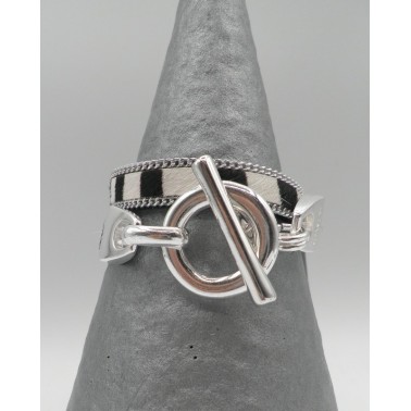 Bracelet Secret de Cuir 137 Zébré