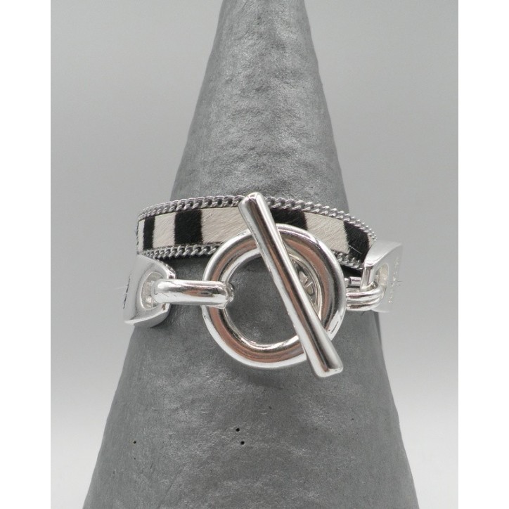 Bracelet Secret de Cuir 137 Zébré