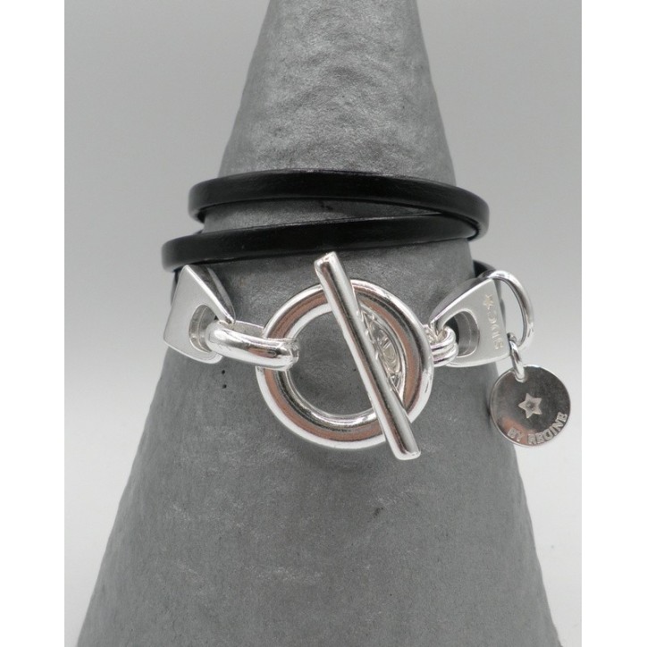 Bracelet Secret de Cuir 87 Cuir Noir