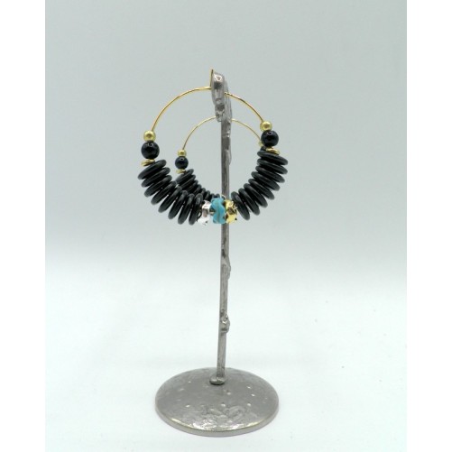 Boucles d'oreilles Nature 12-77501 Lagon Noir