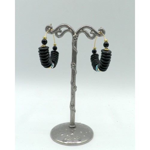 Boucles d'oreilles Nature 12-77501 Lagon Noir
