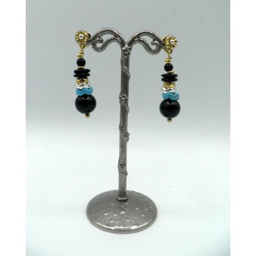 Boucles d'oreilles Nature 12-77506 Lagon Noir