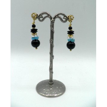Boucles d'oreilles Nature 12-77506 Lagon Noir