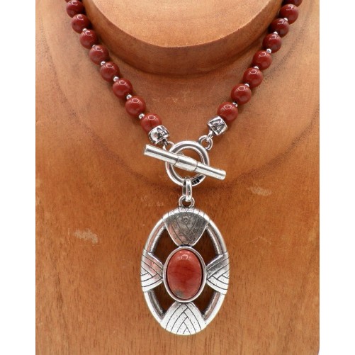 Collier Blow COP1400404 Jaspe Rouge