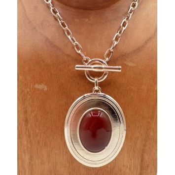 Collier Blow COCH600023OR Agate Rouge