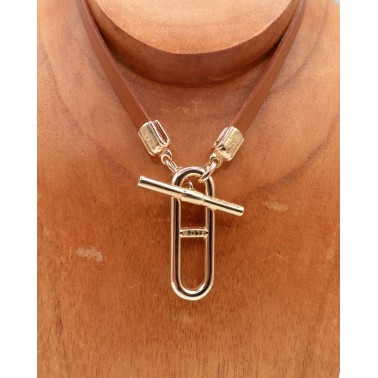 Collier Blow COCU400600OR Cuir Camel Collier Blow COCU400600OR Cuir Camel