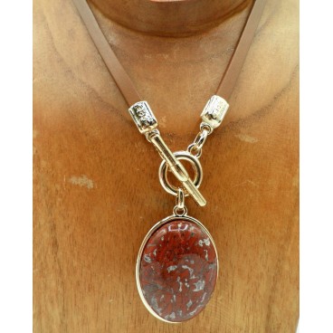 Collier Blow COCU600604OR Cuir Camel
