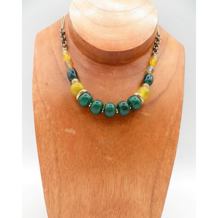 Collier Nature 15-42941 Agata Verde