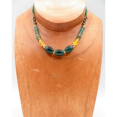 Collier Nature 15-42942 Agata Verde
