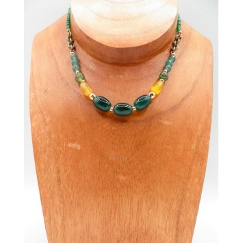 Collier Nature 15-42942 Agata Verde