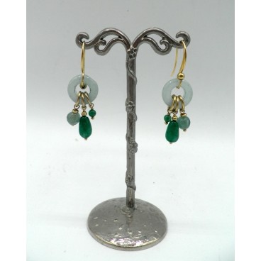 Boucles d'oreilles Nature 12-79061 Agata Verde
