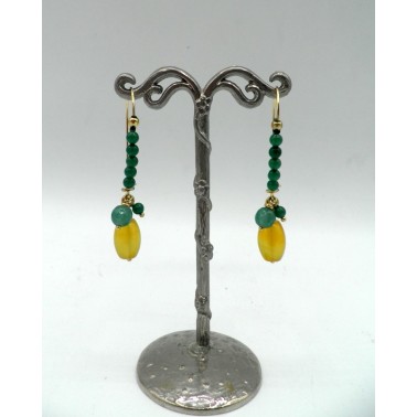 Boucles d'oreilles Nature 12-79063 Agata Verde Boucles d'oreilles Nature 12-79063 Agata Verde