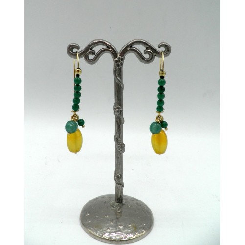 Boucles d'oreilles Nature 12-79063 Agata Verde