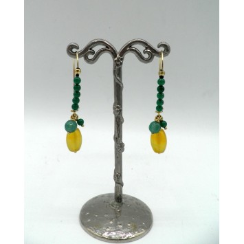 Boucles d'oreilles Nature 12-79063 Agata Verde
