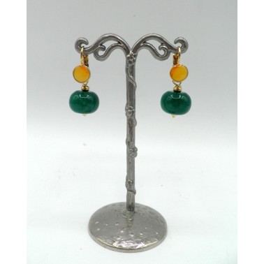 Boucles d'oreilles Nature 12-79068 Agata Verde