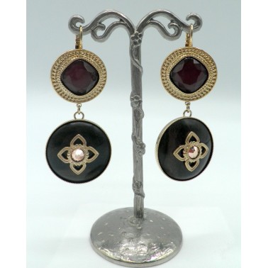 Boucles d'oreilles Satellite POB03DO/BR Bois