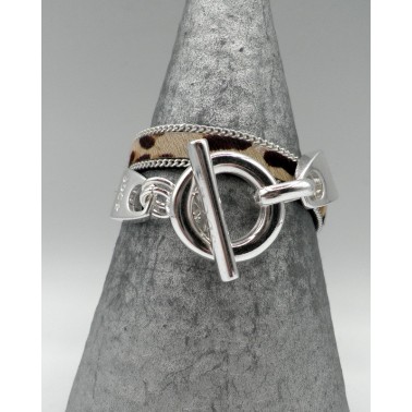 Bracelet Secret de Cuir 136 Leopard Bracelet Secret de Cuir 136 Leopard