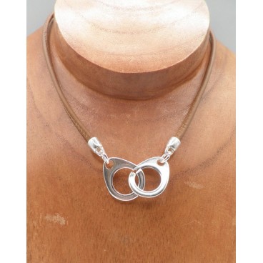 Collier Secret de Cuir 846 Menottes Camel