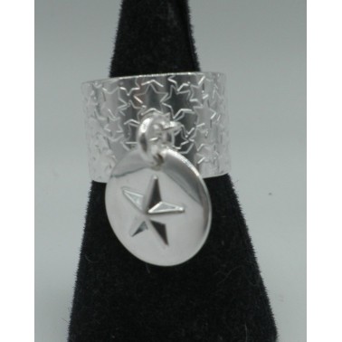 Bague Secret de Cuir 1201 Relief étoile Bague Secret de Cuir 1201 Relief étoile