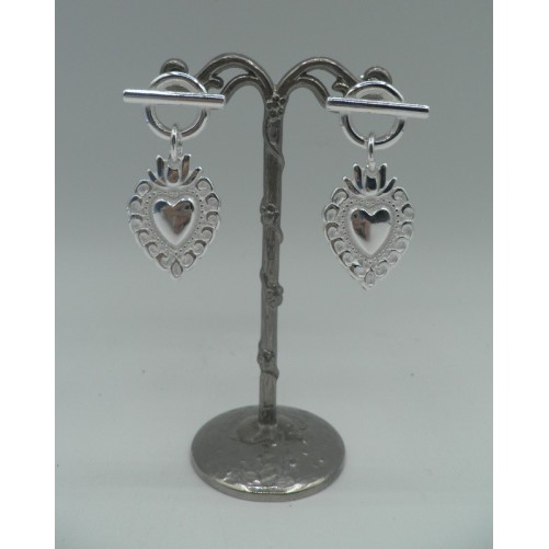 Boucles d'oreilles Secret de Cuir Coeurs