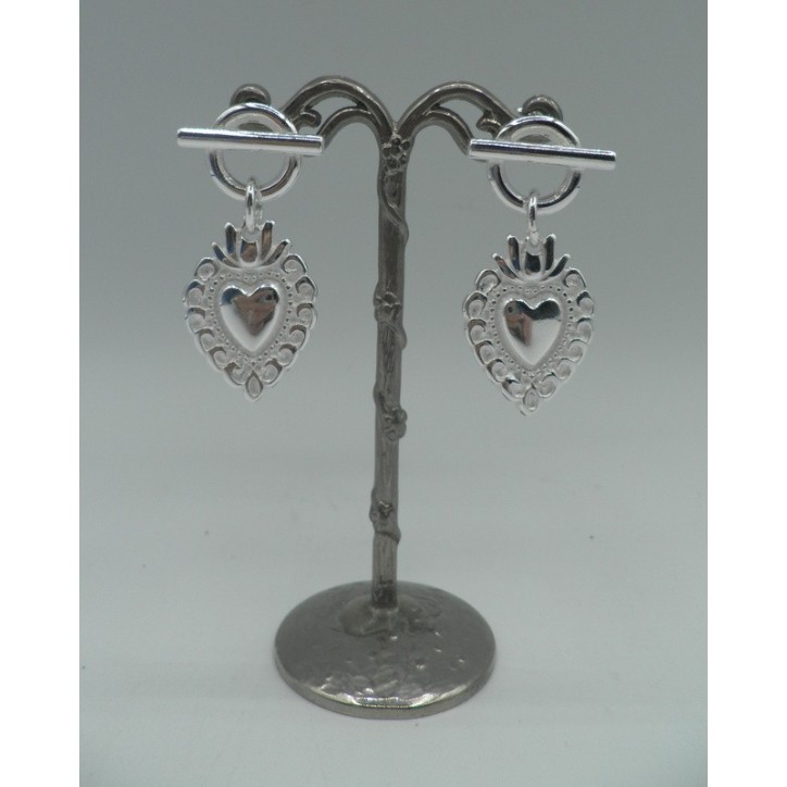 Boucles d'oreilles Secret de Cuir Coeurs