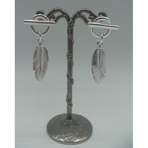 Boucles d'oreilles Secret de Cuir Plumes