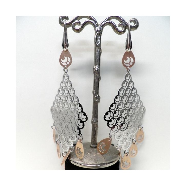 Boucles d'oreilles Clio Blue bicolore , Bijoux Clio Blue
