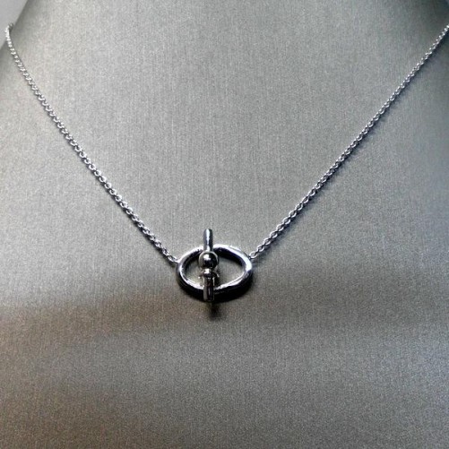 Collier Clio Blue en Argent avec Pendentif et Maille Jaseron , Bijoux Clio Blue