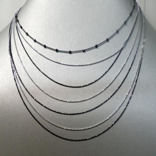 Collier Clio Blue en argent multirangs , Bijoux Clio Blue