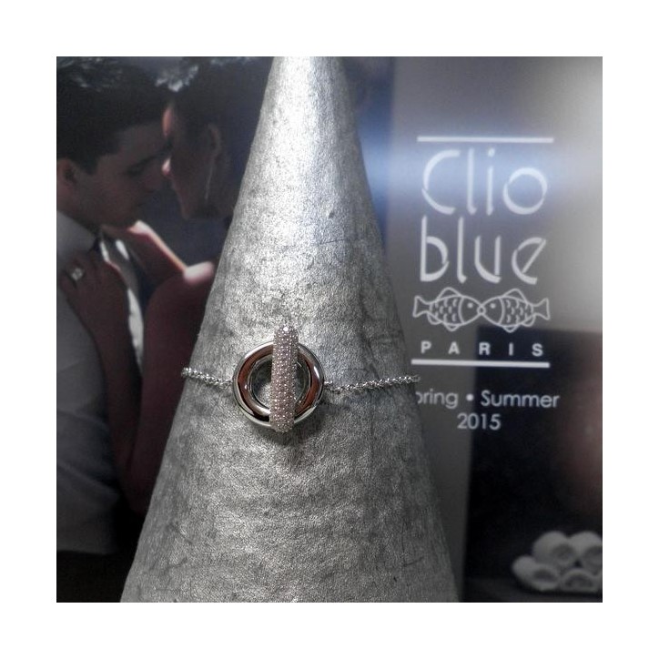Bracelet Clio Blue Argent avec motif , Bijoux Clio Blue
