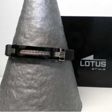 Bracelet Lotus Pour Homme en Acier et Silicone , Bijoux Lotus