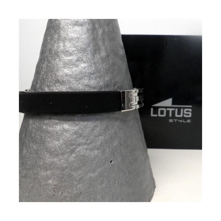 Bracelet Lotus pour Homme en Acier et Silicone , Bijoux Lotus