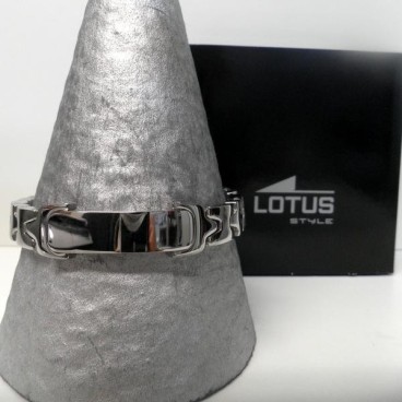 Bracelet Lotus Homme Acier avec une plaque , Bijoux Lotus