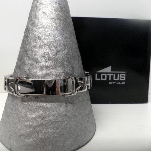 Bracelet Lotus Homme Acier avec une plaque , Bijoux Lotus