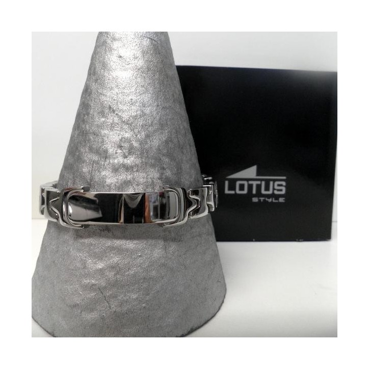 Bracelet Lotus Homme Acier avec une plaque , Bijoux Lotus