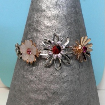 Bracelet Reminiscence Collection Butterfly en Metal Bicolore et Nacre , Bijoux R