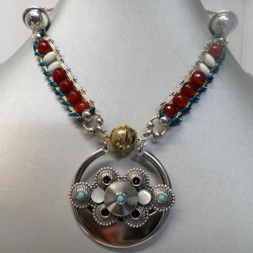 Collier Reminiscence avec Pendentif en Pierres Collection Karma , Bijoux Reminis