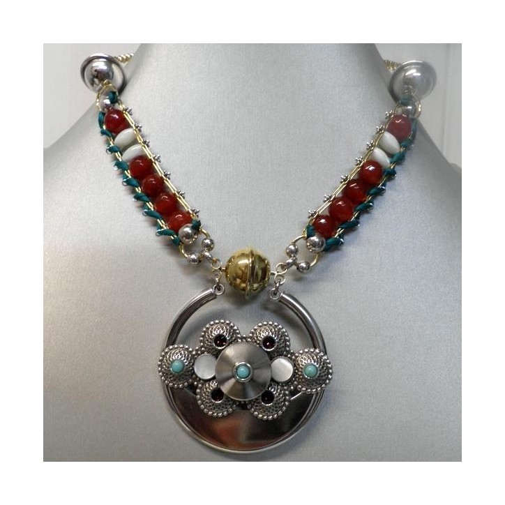 Collier Reminiscence avec Pendentif en Pierres Collection Karma , Bijoux Reminis